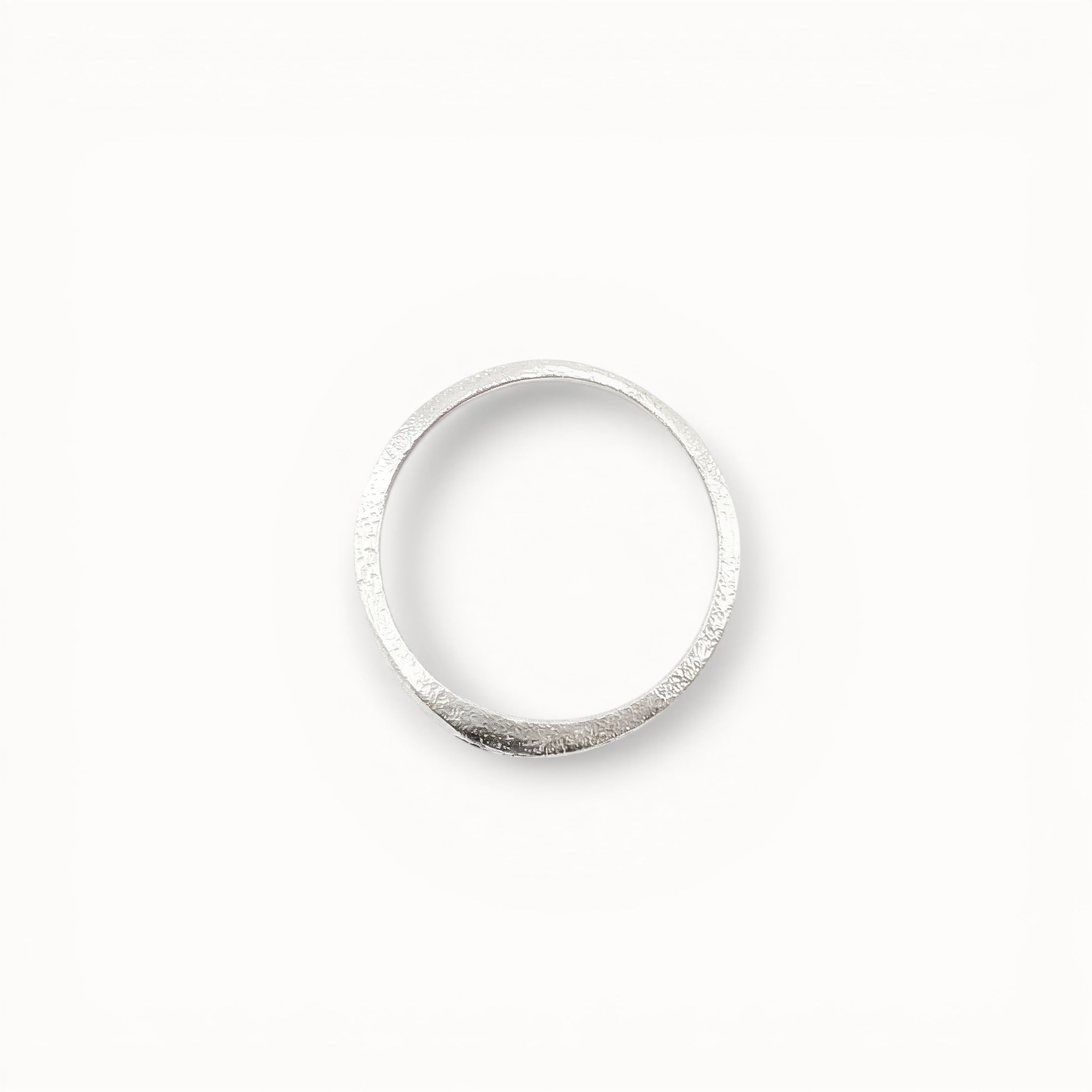 Loen Jewelry Amelie ring, textured sterling silver band, inspired by Parisian charm.