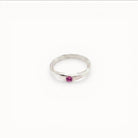Loen Jewelry silver ring with pink gemstone, inspired by Parisian charm. Handcrafted.