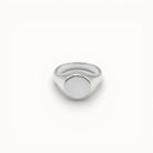 Loen Jewelry silver signet ring with a smooth, oval face. Inspired by Parisian New Wave.